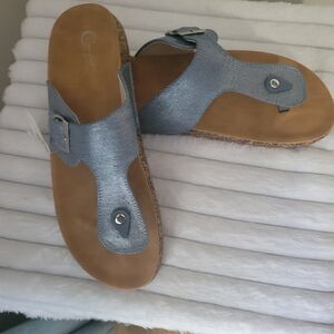 Cato Blue and Tan Women's Sandals